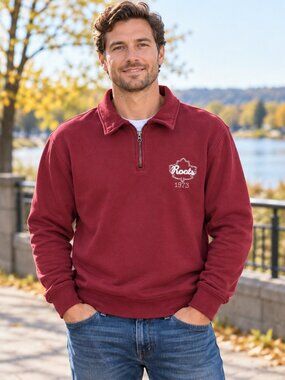 Mens Roots Half-Zip Sweatshirt - MEDIUM